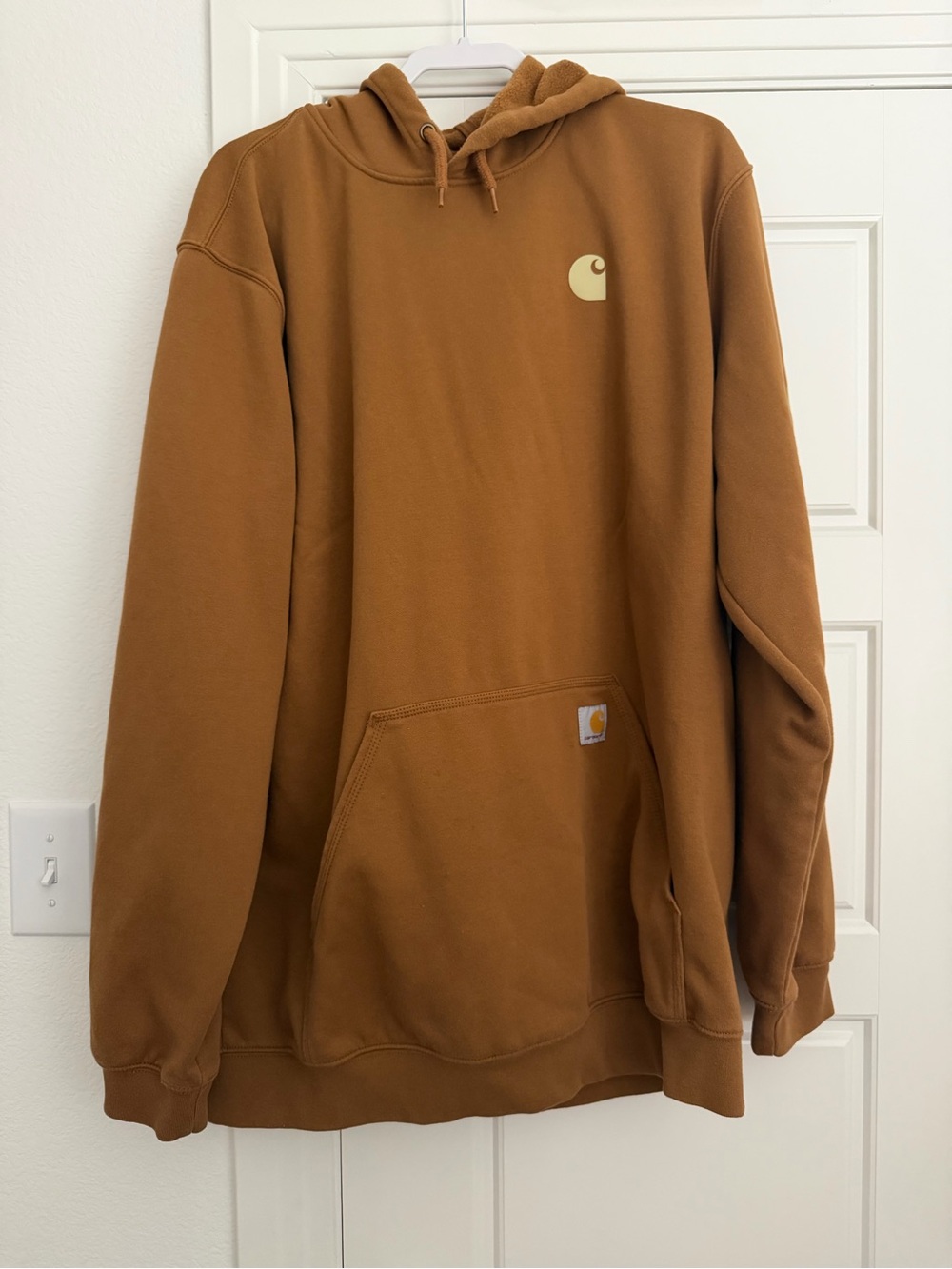 Carhartt Men’s Brown/Tan Hooded Work Sweatshirt